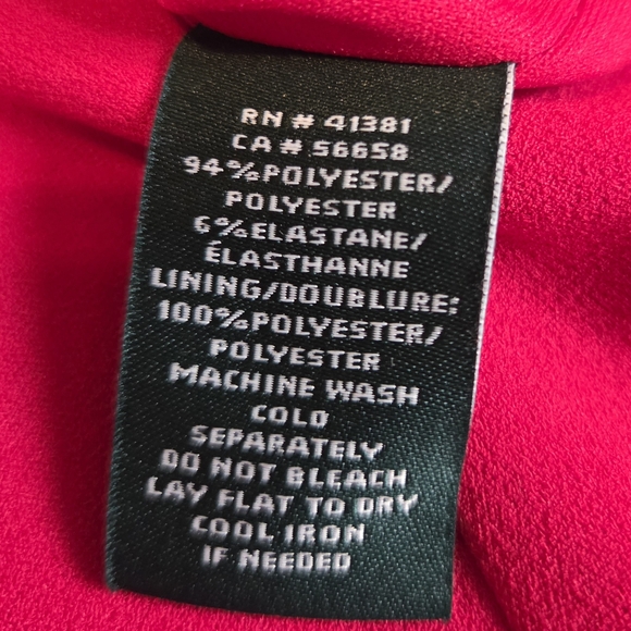 Lauren By Ralph Lauren Red Dress Ruffle Sleeve Size 4 - Picture 5 of 5